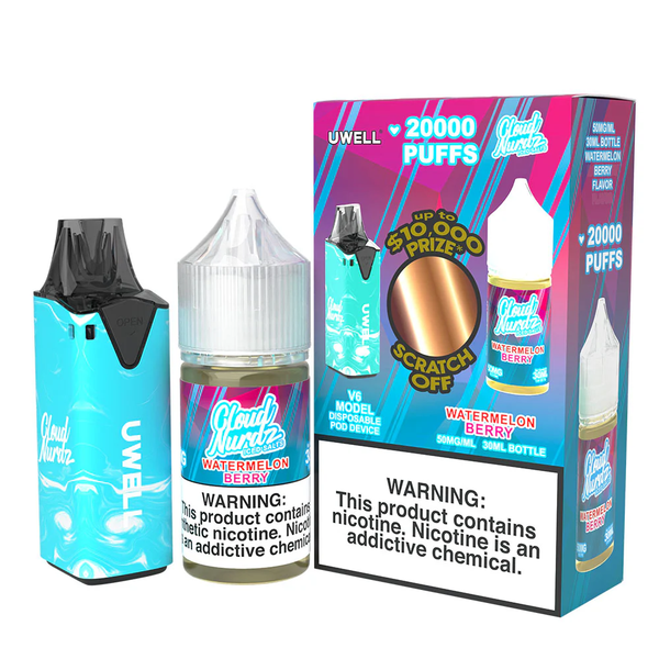 Cloud Nurdz x Uwell V6 Device + Salt Nic Juice Kit